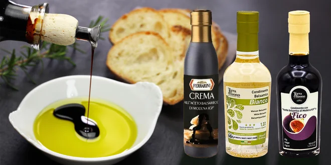 Balzamikový ocot, glazúra, krém alebo perly s balzamikovým octom