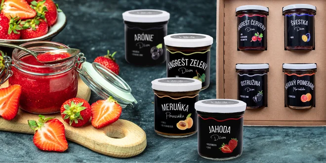 Ovocné džemy s originálnymi príchuťami aj v darčekových balíkoch