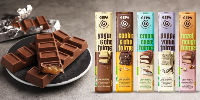6 ks balenia fair trade čokoládových tyčiniek, aj mixy