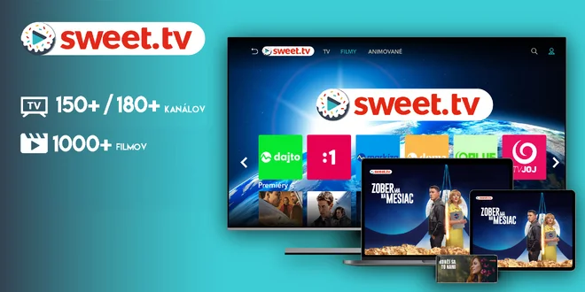 3 alebo 12-mesačné predplatné internetovej televízie Sweet.tv