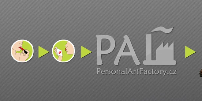 Originální obraz s otiskem vašich rtů nebo prstů