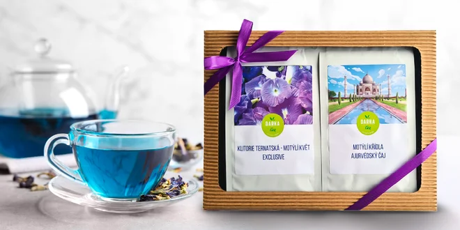 Modrý čaj: motýlí kvet, samostatne aj v kazete