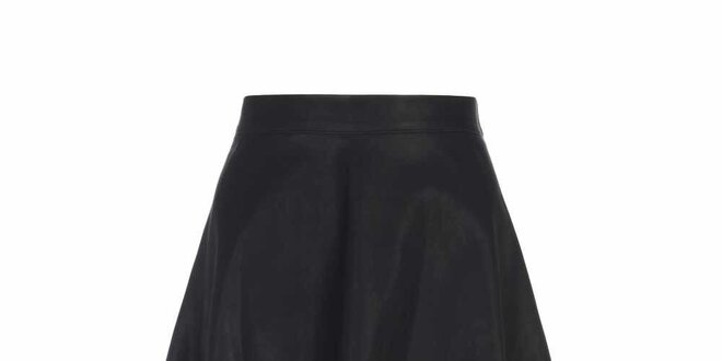 Dámská černá sukně s perforovaným lemem Yumi
