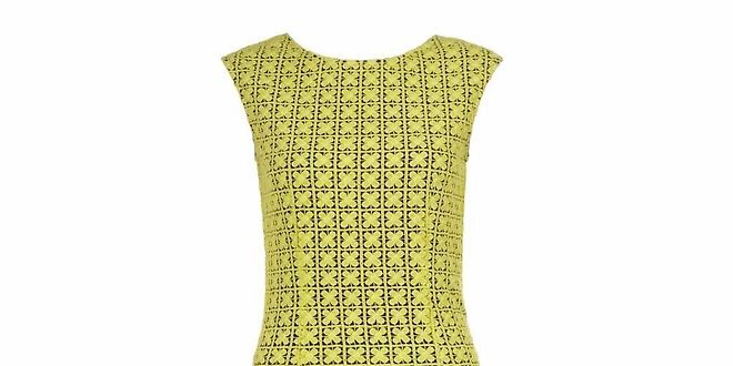 Dámské žlutozelené šaty bez rukávů Yumi
