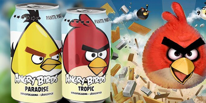 Limonády Angry Birds s příchutěmi Tropic a Paradise