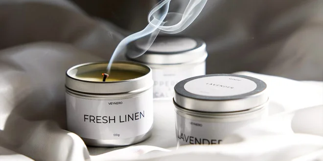 Ručne robené sójové sviečky Veynero: perníček aj štrúdľa