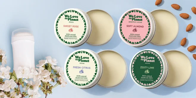 Prírodné krémové dezodoranty v ekologickom balení