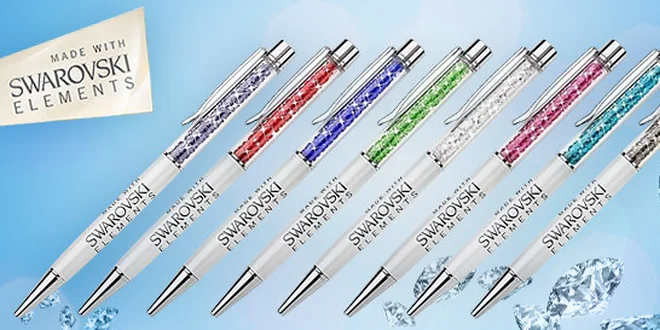 Luxusní dámské pero s křišťály Swarovski