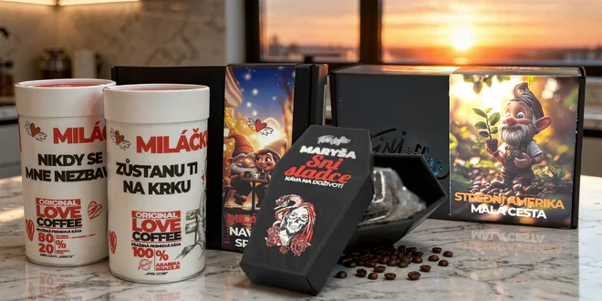 Dárkové balíčky výběrové kávy: mleté i zrnkové