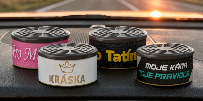 Příjemné vůně do auta: vtipné i z lásky