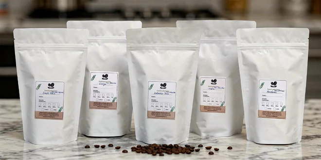 Zrnkové i mleté kávy Grain, 200–500 g