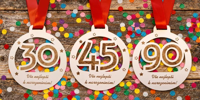 Jubilejní narozeninová medaile: od 18 až do 100 let