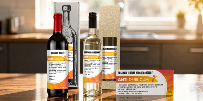 Pomoc při srážce s blbcem: víno a čokoláda Anti debilicum