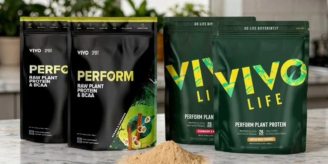 Veganský raw protein Vivo Life s BCAA a reishi