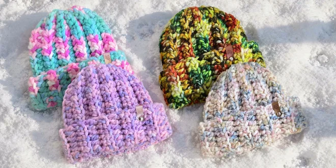 Dámské zimní čepice ručně vyráběné v ČR