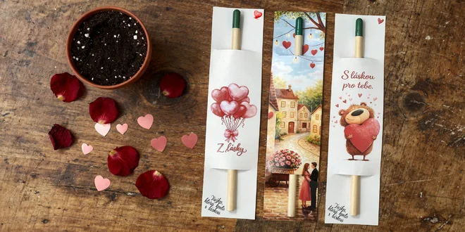 Kvetoucí tužka v dárkovém balení s věnováním