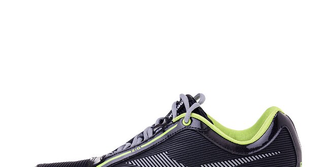 Pánské černé běžecké boty Reebok s technologií ZigTech a zelenými detaily