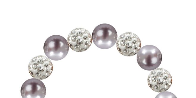 Dámský náramek s fialovými perlami Swarovski Royal Adamas