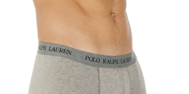Pánské šedivé bavlněné boxerky Ralph Lauren