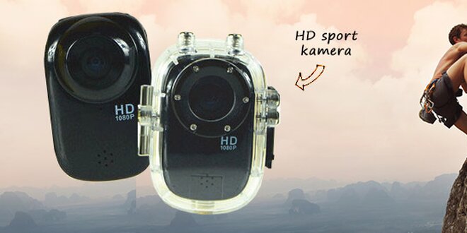 Kompaktní sportovní Full HD kamera s příslušenstvím