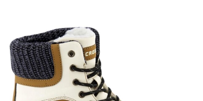 Dámské bílé boty s okrovými detaily Crosby