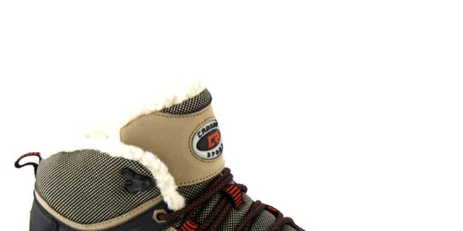 Pánské béžové zimní šněrovací boty Crosby