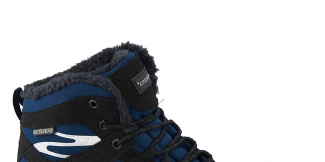 Pánské modré zimní boty Crosby s kožíškem