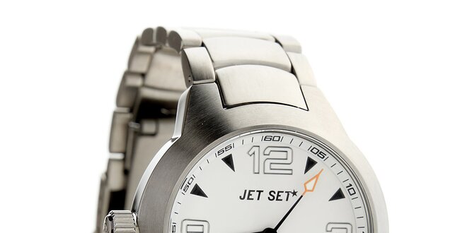 Ocelové hodinky Jet Set s bílým ciferníkem