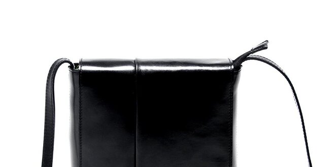 Dámská černá menší kožená kabelka Renata Corsi