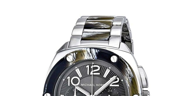 Pánské hodinky s chronografem a datumovkou ve stříbrném provedení Michael Kors