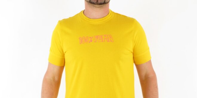 Pánské žluté tričko Puma