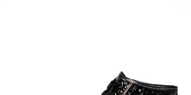 Dámské černé lesklé boty s pokovanou špičkou Big Star