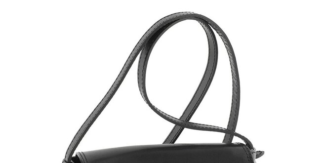 Dámská černá kožená taška s otočným zámečkem Classe Regina