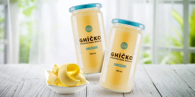 Přepuštěné máslo vyrobené v ČR, 2× 760 ml
