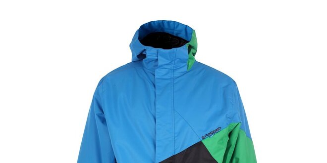 Pánská modro-zeleno-černá zimní bunda Fundango