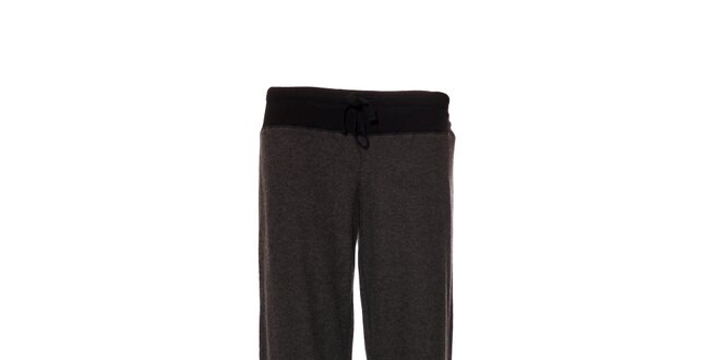 Kalhoty značky DKNY v žíhané tmavě šedé barvě