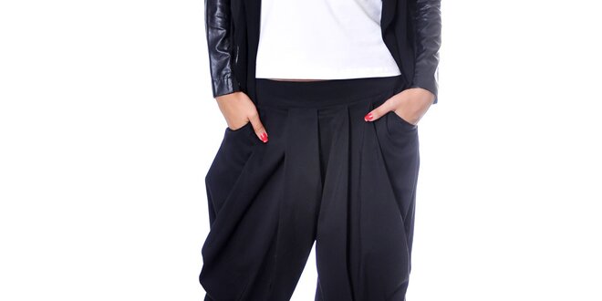 Dámské černé harémové kalhoty Caramella Fashion