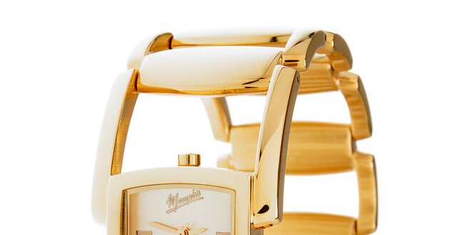 Dámské zlaté ocelové hodinky Memphis