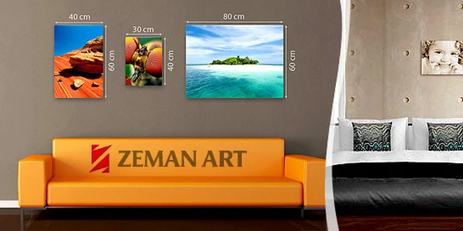 Tisk fotografie na malířské plátno na dřevěném rámu