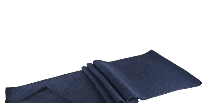 Pánská sada - tmavě modrá šála, kravata a kapesníček Giorgio di Mare