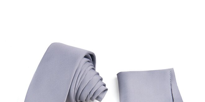 Pánská proužkovaná sada - kravata a kapesníček Giorgio di Mare