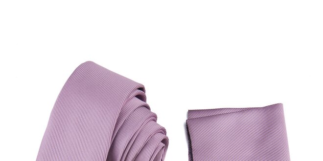 Pánská růžová sada - kravata a kapesníček Giorgio di Mare