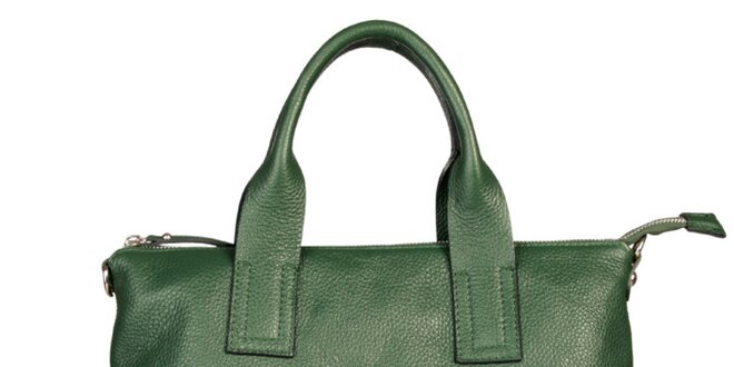Dámská zelená kabelka s ozdobným zipem Made in Italia