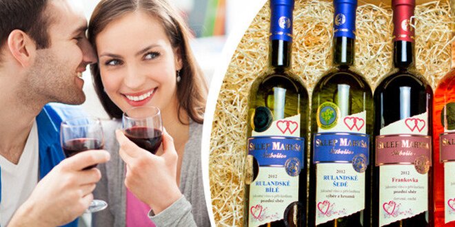 Valentýnská sada 4 vín ze sklepů Maryša
