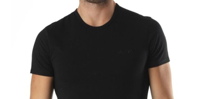 Pánské černé triko s krátkým rukávem a výšivkou Kenzo