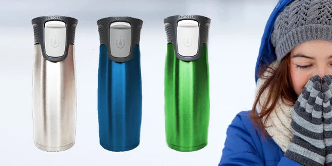 Kvalitní designová cestovní termoska - termohrnek 2v1 - CONTIGO 470 ml