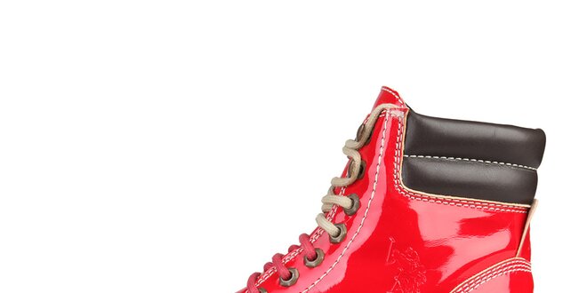 Pánské červené kotníčkové boty U.S. Polo