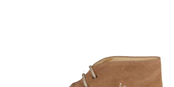 Pánské oříškově hnědé semišové boty U.S. Polo