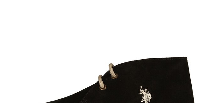 Dámské černé šněrovací boty U.S. Polo