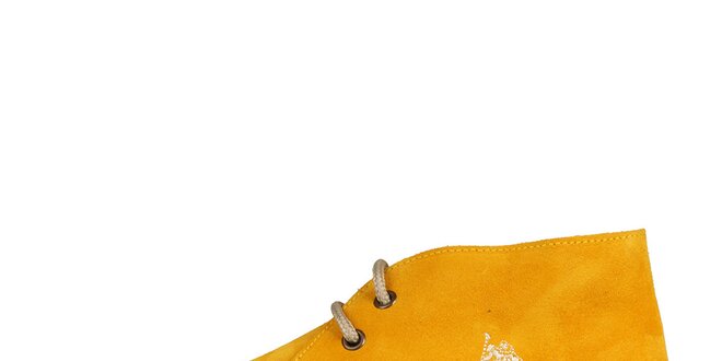 Dámské světle oranžové semišové boty U.S. Polo